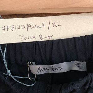 Beau Jours black crop pants with pockets, XL, Rayon & Spandex,high angle at calf
